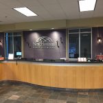 Front desk of Anaheim training and conference center